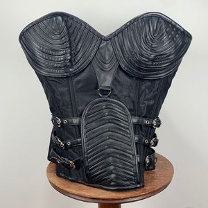 Charmian black gothic corset